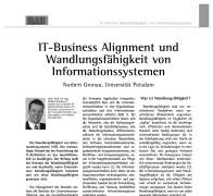 IT-Business Alignment und Wandlungsfähigkeit von Informationssystemen